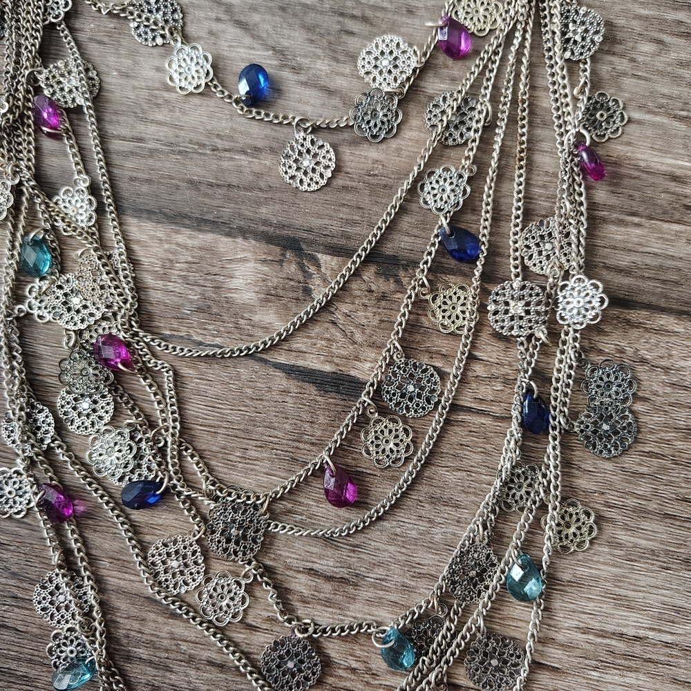Elegant Multi-Color Necklace - Picture 3 of 6